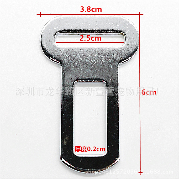 En stock al por mayor cuerda de tracción para mascotas hebilla de seguridad cinturón de seguridad del coche hebilla de cinta hebilla de metal inserto de metal