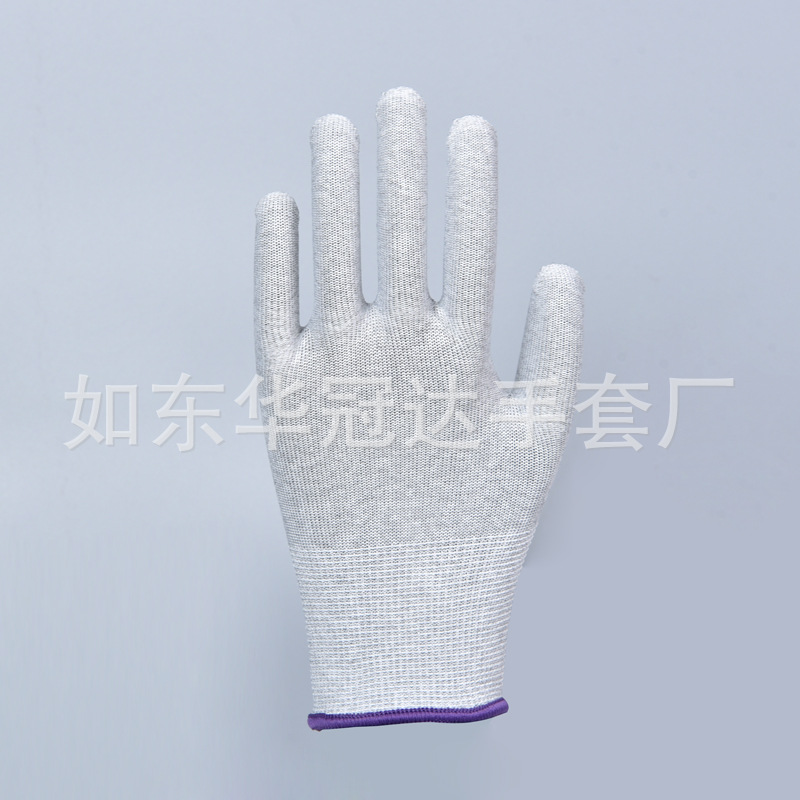 碳纤维劳保手套厂家搬运工作作业劳保手套通用灰色丁腈劳保手套