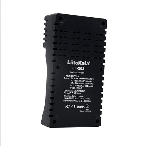LiitoKala lii-202 18650 26650 16340 14500 Charger 5V2A Input
