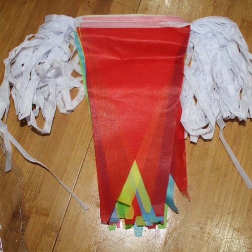 Small colorful flags, triangular string flags, wholesale polyester construction site opening layout, venue advertising activities