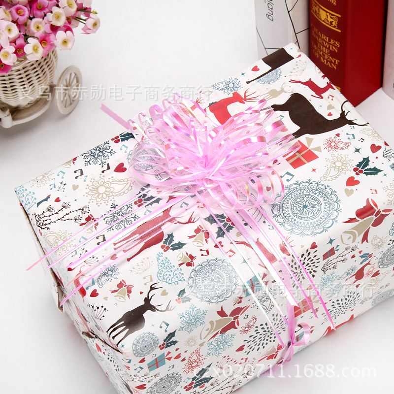 Fábrica al por mayor 50mm hilo de nieve mano-Tirado flor boda coche decoración boda suministros boda habitación decoración regalo embalaje cinta