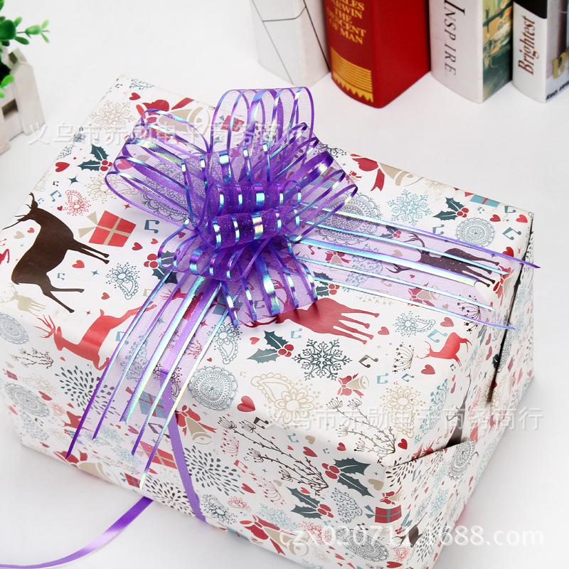 Fábrica al por mayor 50mm hilo de nieve mano-Tirado flor boda coche decoración boda suministros boda habitación decoración regalo embalaje cinta