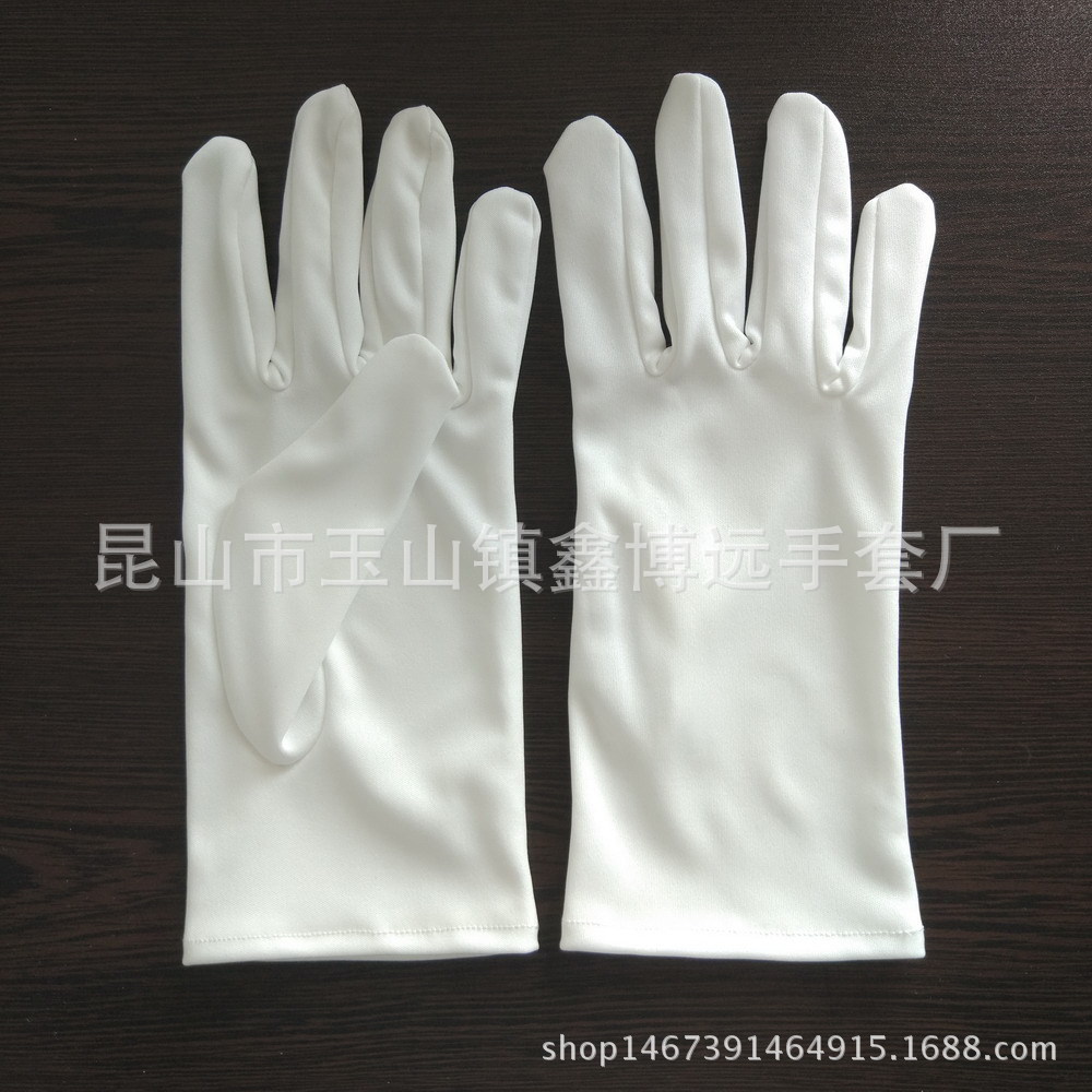 厂家销售超细纤维无尘布手套擦拭布礼仪珠宝工作作业白手套好品质