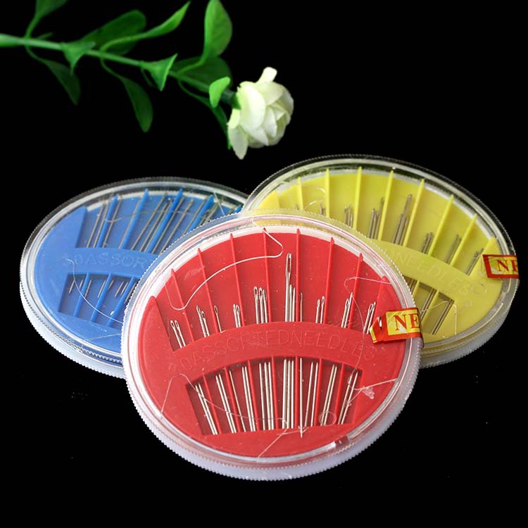 家用针线包 盒针 长短粗细组合针 圆盘针手工手缝针约24个/盒批发