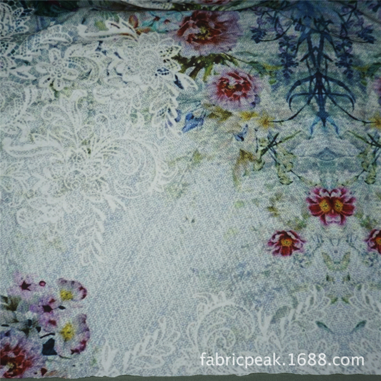 全涤纶长纤汗布针织面料 数码热转移印花 布料图案设计加工