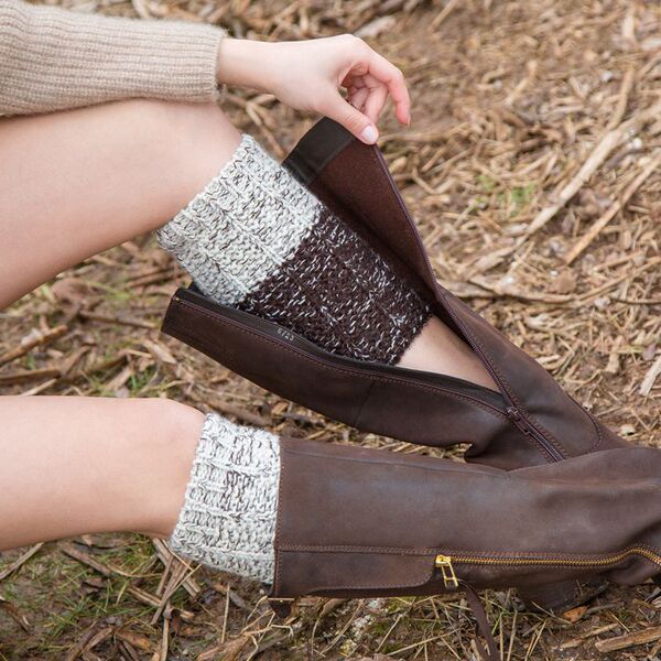 Keep warm knitted woolen gaiters for yoga