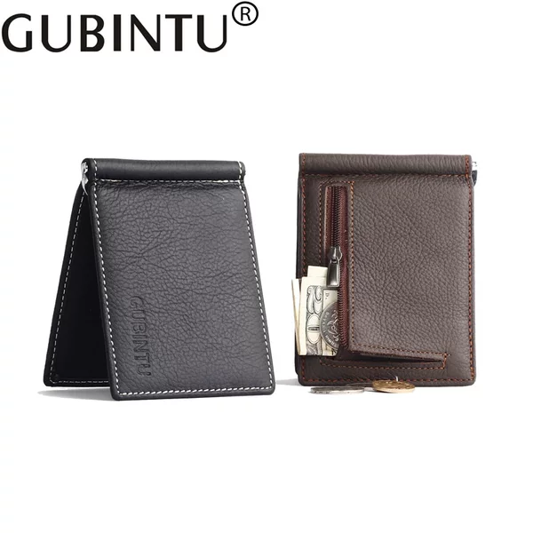 Gubintu 2026 New Genuine Leather Wallet Ultra-Thin Dollar Bill Holder Foreign Trade Wallet Multifunctional Coin Purse