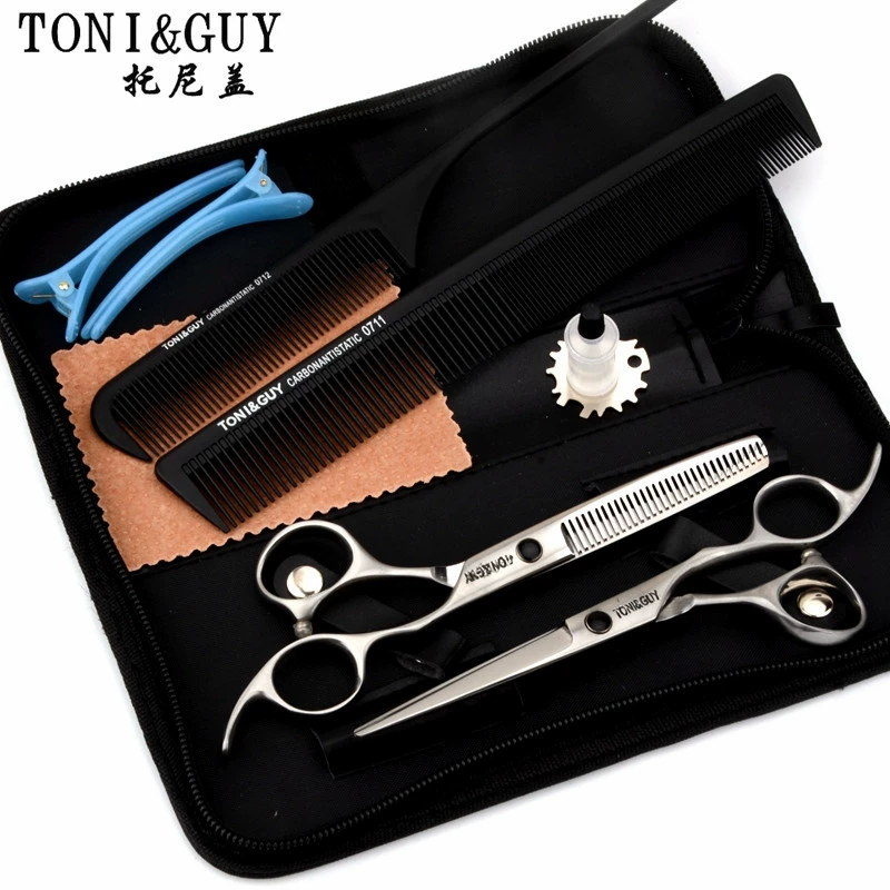 Стрижка ножницы Tony Gaifa Hair Scissors плоско-зубые Обрезать челку Тонкие ножницы для стрижки