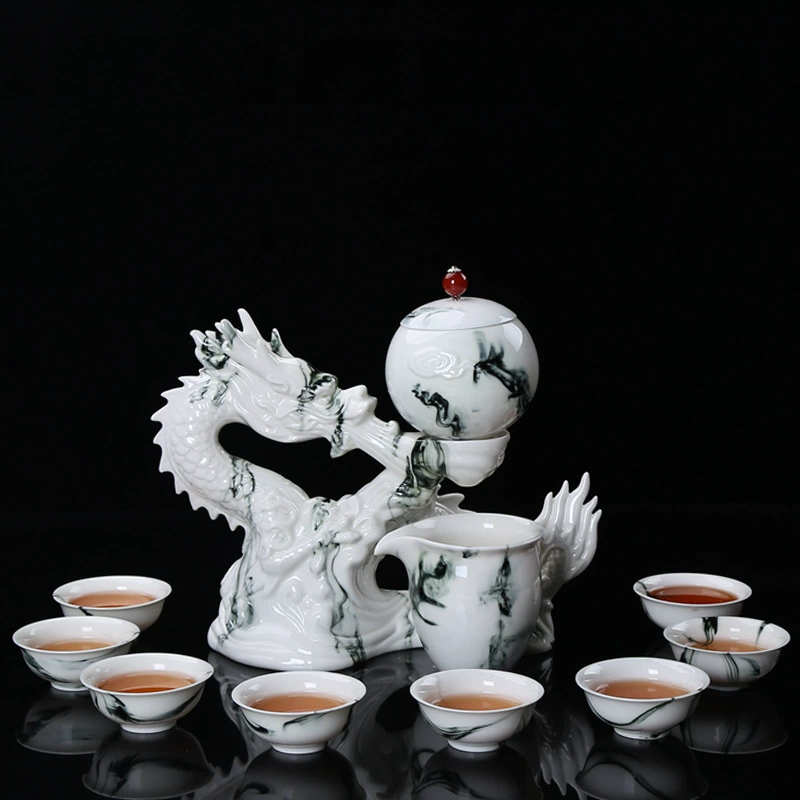Производитель Белая фарфорная посуда Xianglong Blessing Автоматический чайный набор ушку Kung Fu Bone China Подарок керамический чайный набор Dehua полный набор