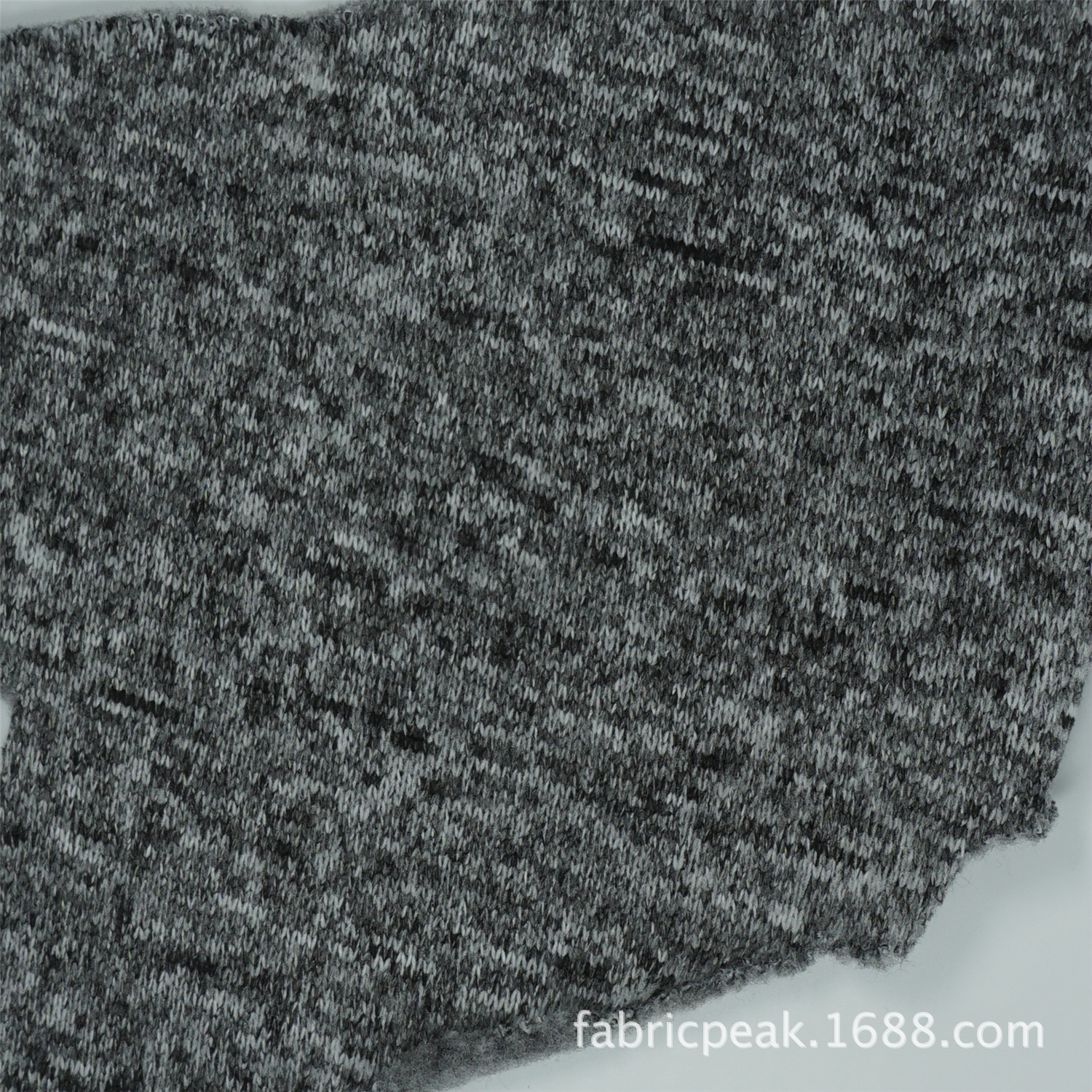 全涤纶长纤粗针毛环布针织面料 色织布 冬季服装布料 全涤拉毛布