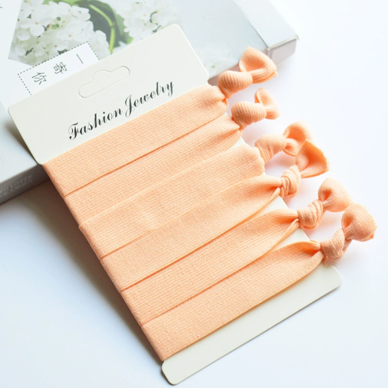 [糖果色高弹打结发圈 卡装打结发圈  高弹Hair tie 糖果色打结发圈]
