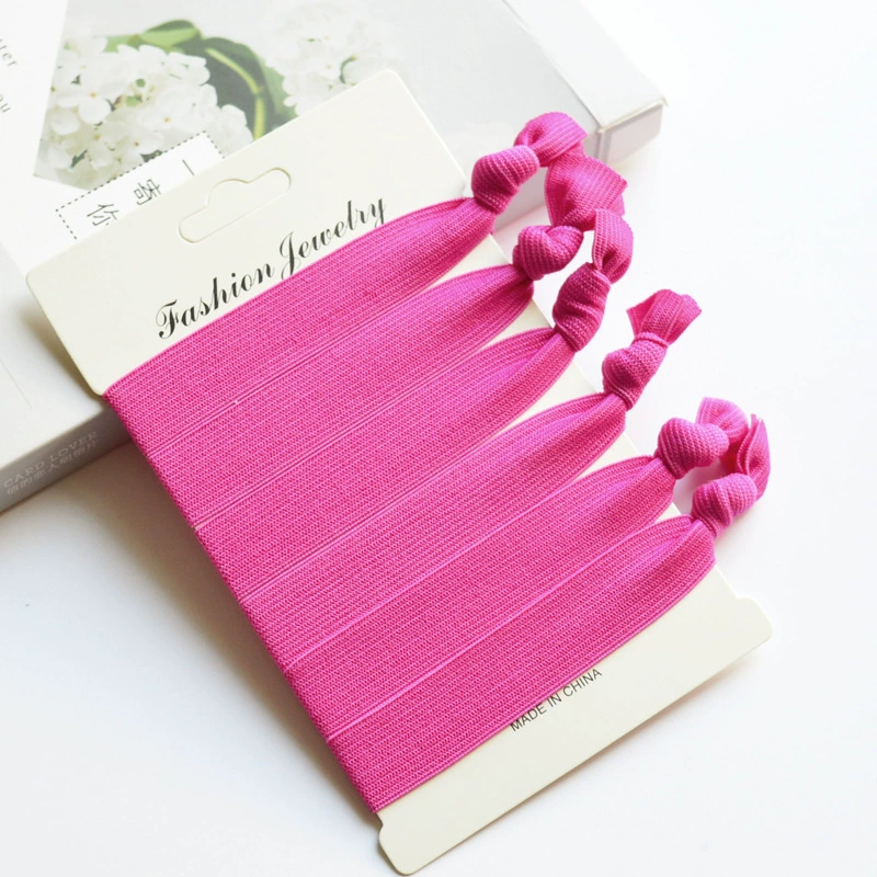 [糖果色高弹打结发圈 卡装打结发圈  高弹Hair tie 糖果色打结发圈]