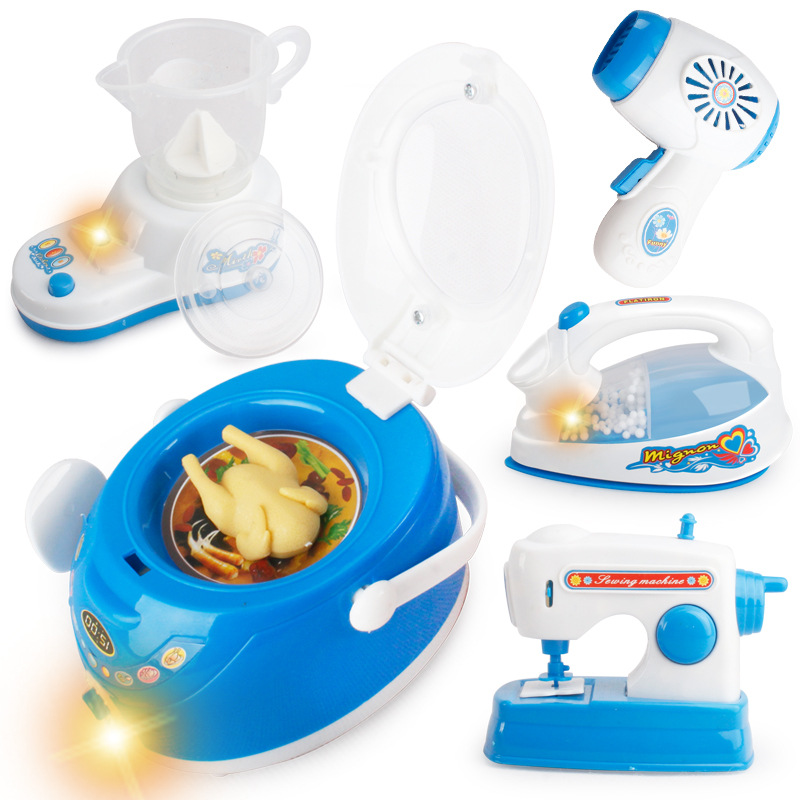 Fábrica al por mayor de diversión para niños Mini cocina play House juguetes simulación lavadora refrigerador pequeños electrodomésticos Juguetes