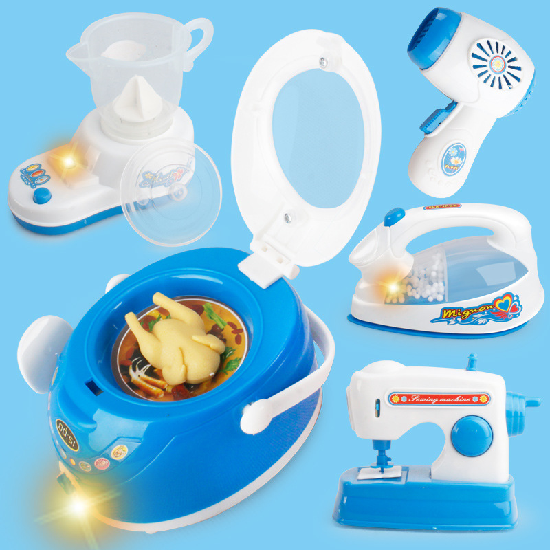 Fábrica al por mayor de diversión para niños Mini cocina play House juguetes simulación lavadora refrigerador pequeños electrodomésticos Juguetes