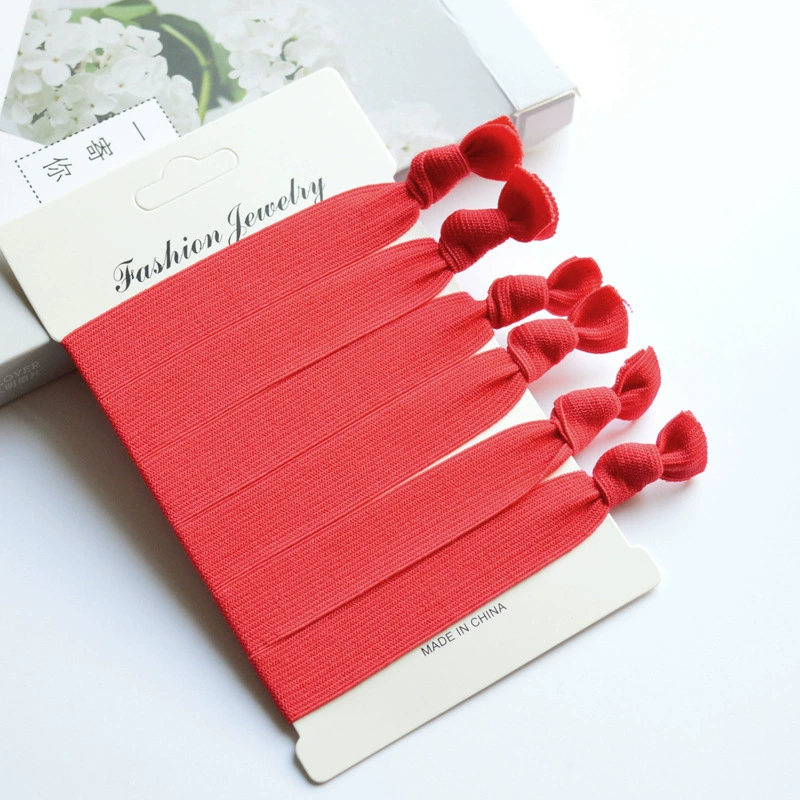 [糖果色高弹打结发圈 卡装打结发圈  高弹Hair tie 糖果色打结发圈]