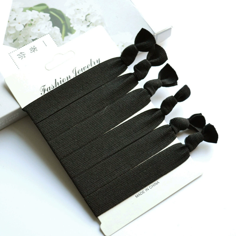 [糖果色高弹打结发圈 卡装打结发圈  高弹Hair tie 糖果色打结发圈]