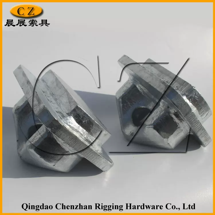 现货生产碳钢集装箱船舶配件平底单锥紧固焊接双头单锥 量大从优