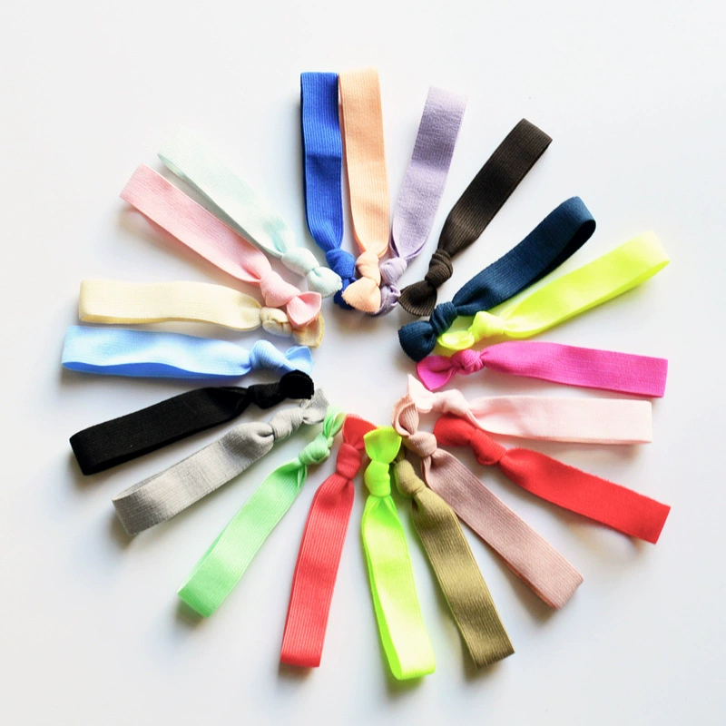 [糖果色高弹打结发圈 卡装打结发圈  高弹Hair tie 糖果色打结发圈]