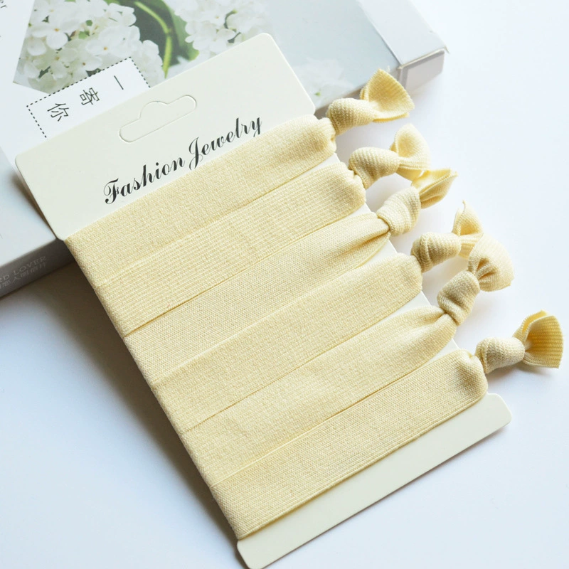 [糖果色高弹打结发圈 卡装打结发圈  高弹Hair tie 糖果色打结发圈]