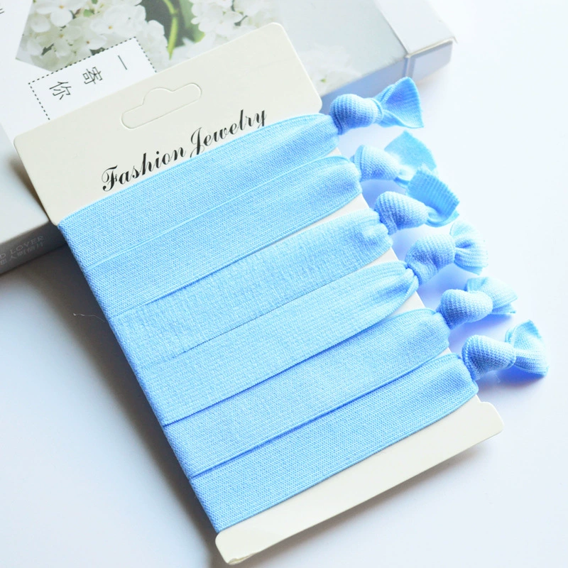 [糖果色高弹打结发圈 卡装打结发圈  高弹Hair tie 糖果色打结发圈]