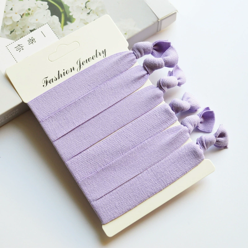 [糖果色高弹打结发圈 卡装打结发圈  高弹Hair tie 糖果色打结发圈]