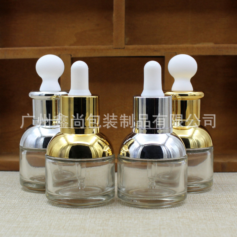 化妆品玻璃瓶子30ml乳液精华素瓶 vc原液瓶 高档精油瓶包装瓶护肤