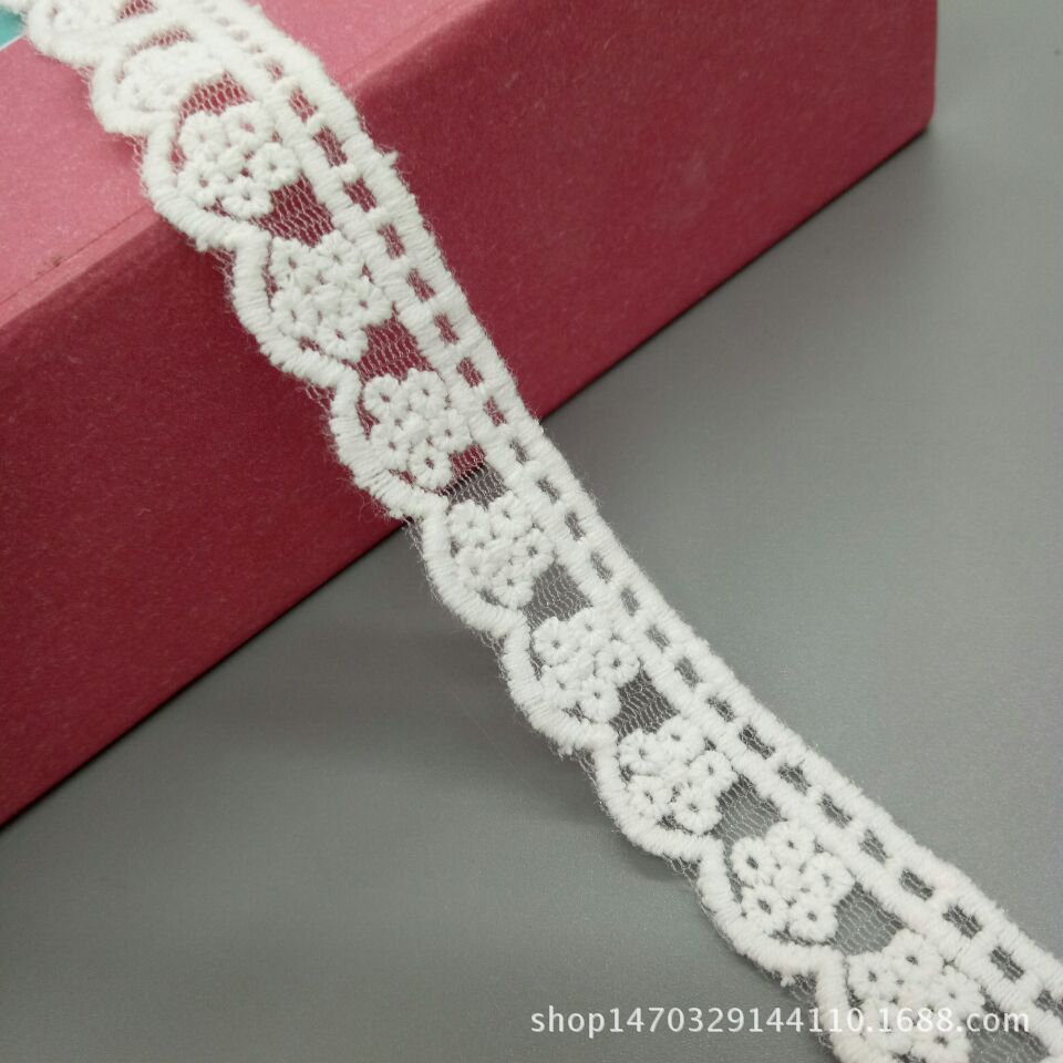 厂家直销现货批发1.5cm刺绣花边大量花边提供欢迎咨询合作