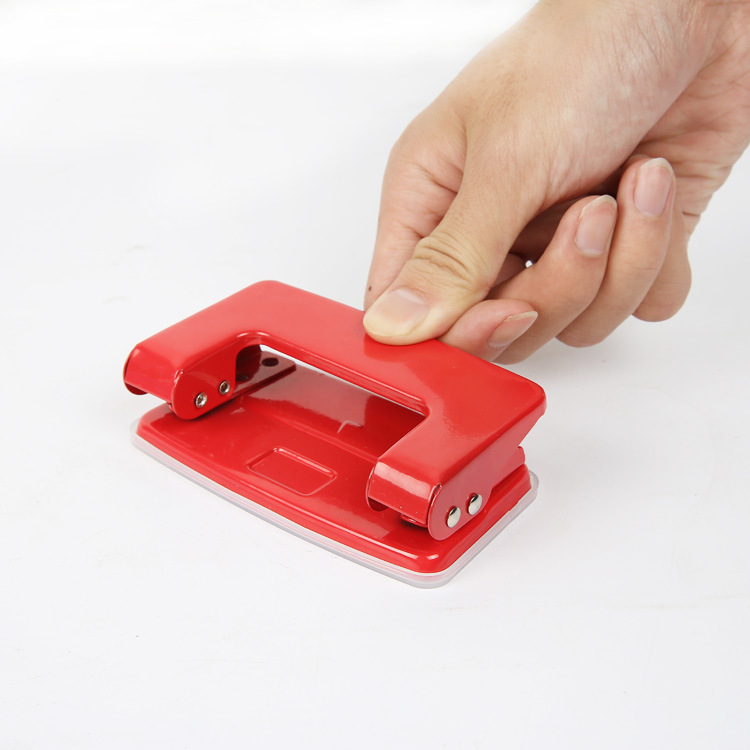 Máquina punzonadora de doble agujero de metal de fábrica máquina punzonadora manual de dos agujeros máquina punzonadora Oficina personalización al por mayor