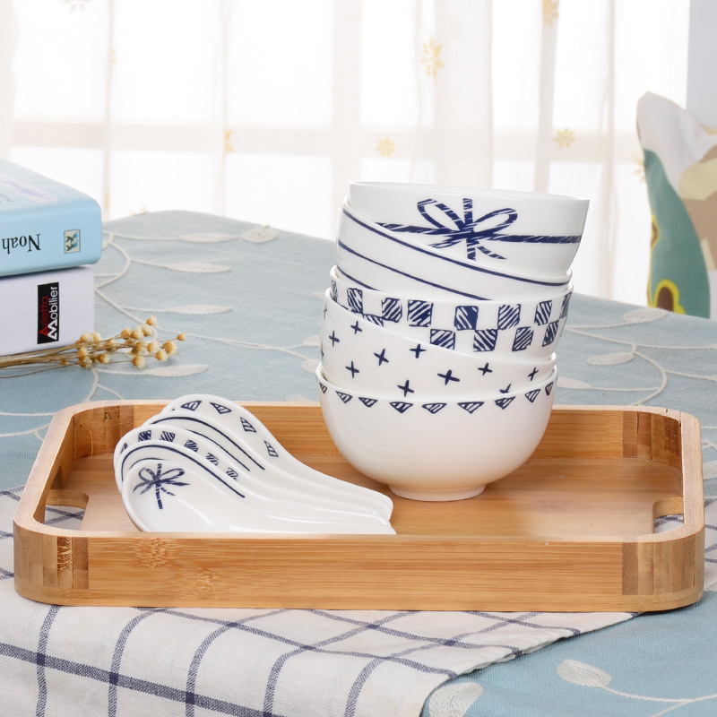 일본 사발 자카 사발 가정용 밥 사발 세라믹 4.5 인치 사발 생그릇 스프 사발 북유럽식 사발