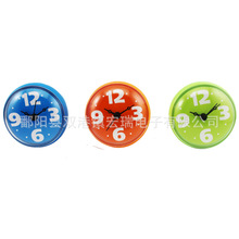 创意新奇时尚精美吸盘钟   防水浴室厨房冰箱硅胶吸墙