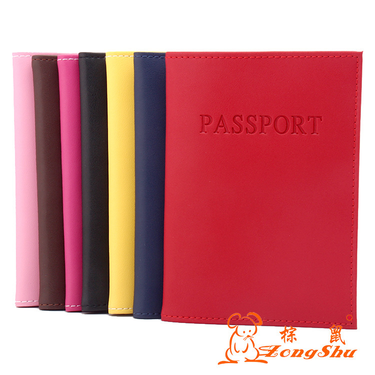 护照套软面护照夹英文护照包保护外壳批发制LOGO