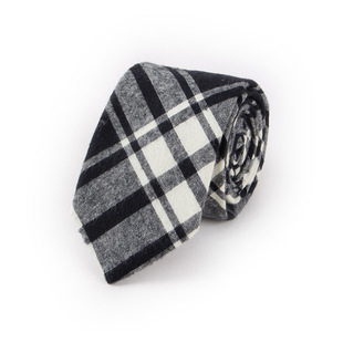Cotton tie fashion casual European and American style Plaid jacquard narrow version men's tie factory in stock wholesale