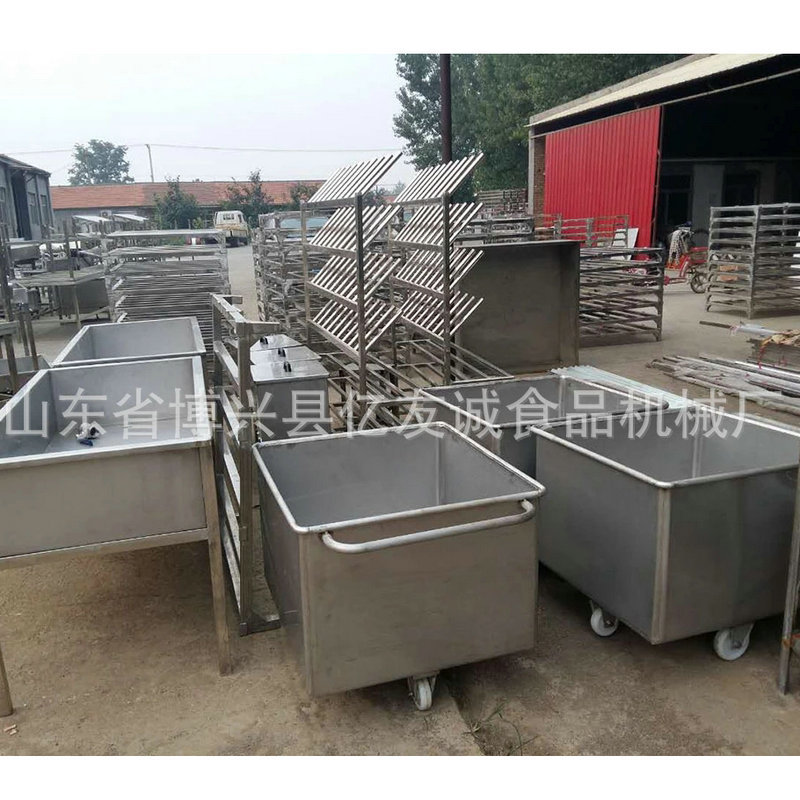 大容量圆角桶车搬运车不锈钢手推辅无尘车间静音轮推车料斗上料车