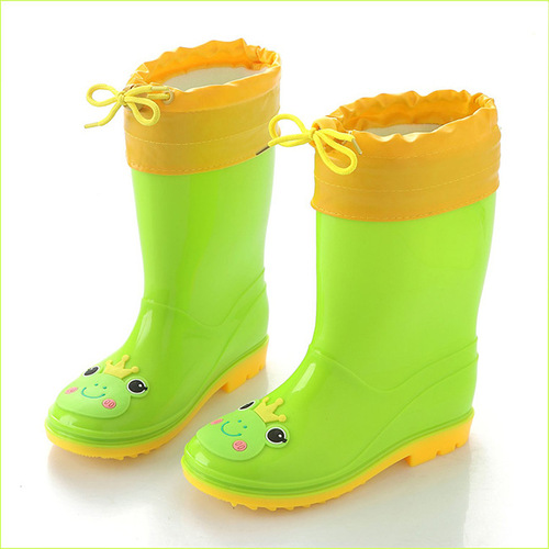 Summer children's rain boots cartoon for older children thickened rain boots high water shoes male and female students overshoes