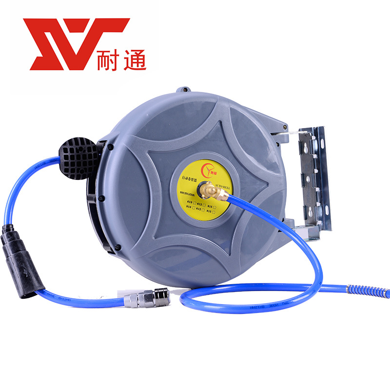 10米12米15米自动伸缩回收卷管器绕管器气鼓8X12PU夹纱耐高压耐用