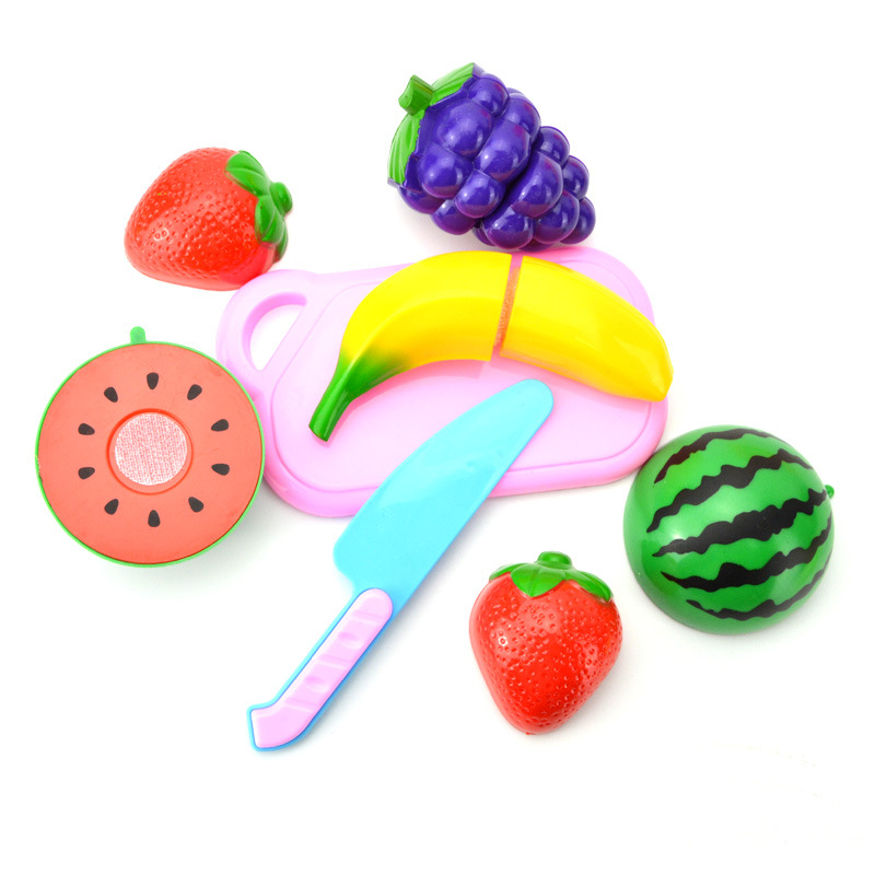 Children's Play House cut fruit 6-piece set Girls Kitchen cooking simulation vegetables cut fun toy set Wholesale