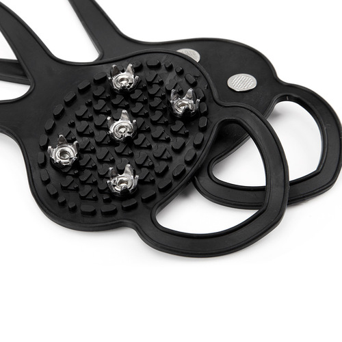 Outdoor five-tooth crampons, snowy anti-slip shoe covers, gourd-shaped snow and ice surface, lightweight snow gripping spikes for men and women, elderly people
