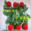 New hot -selling velvet roses with branches ring box with packaging box rose ring box manufacturers direct sales