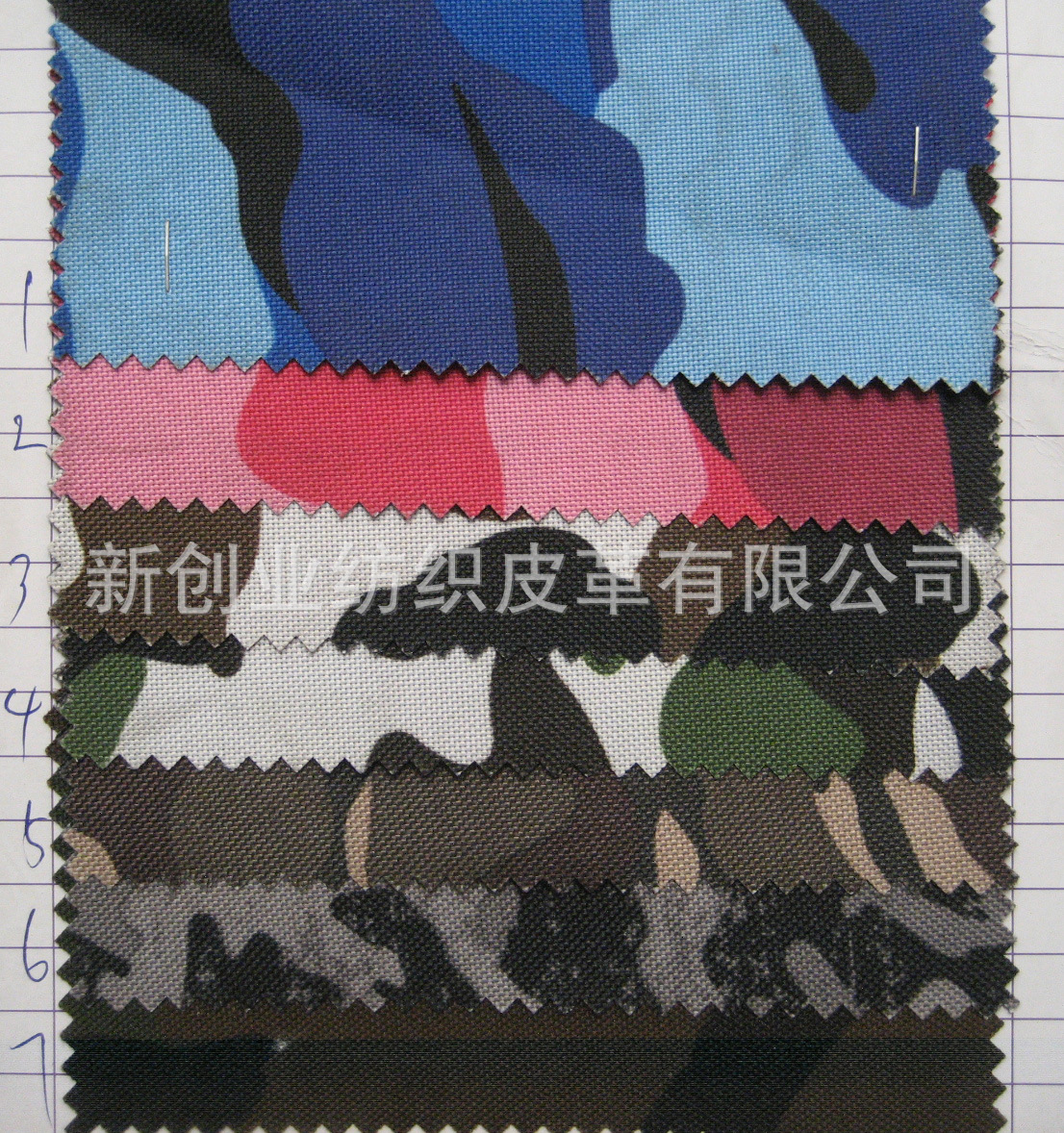 优质900D迷彩布涂PVC胶底防水箱包手袋料涤纶牛津布料印花包包布