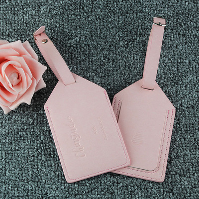 厂家直销pu行李牌旅游箱包吊牌制做皮革行李牌批发订货