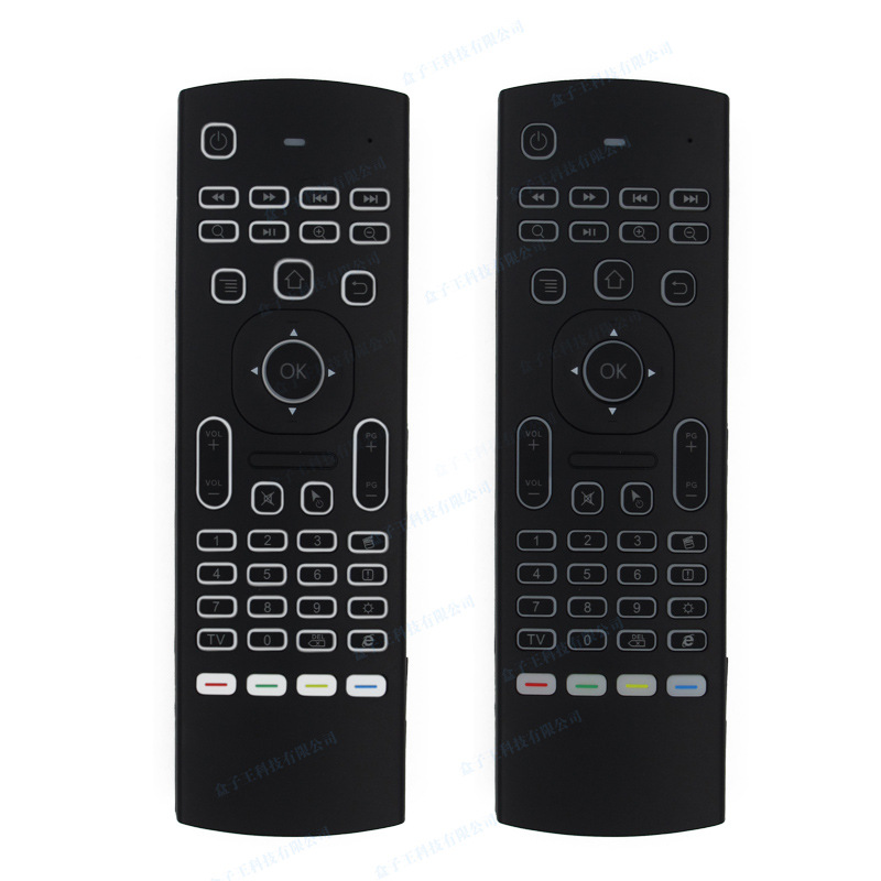 MX3-L directa de fábrica blanco con retroiluminación ratón volador juego de sentido del cuerpo de 6 ejes teclado de ratón inalámbrico control remoto