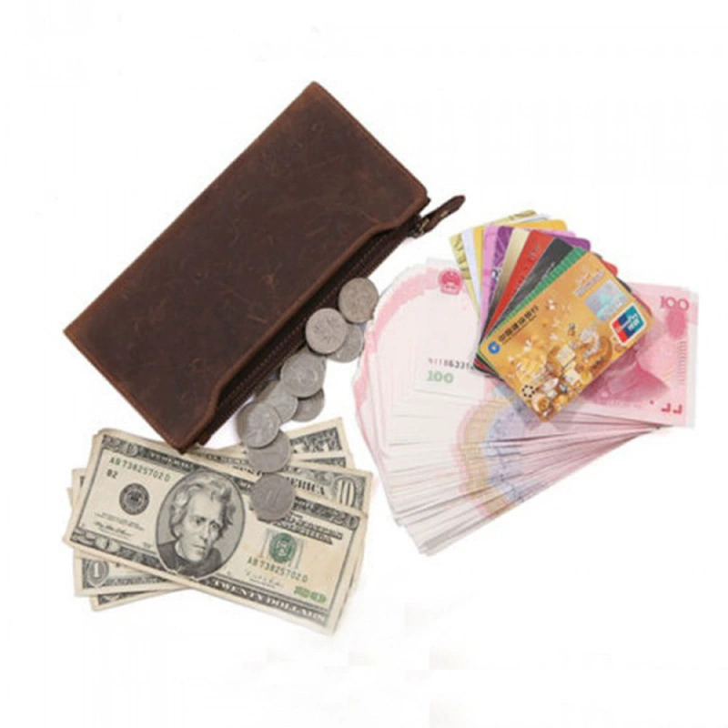 Ветхий длинный кошелек, прямые продажи с завода, (таможенная торговля), натуральная кожа