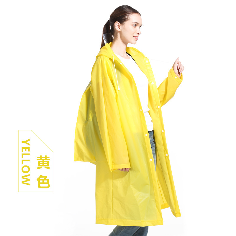 Cha colgar viajes al aire libre Eva impermeable mochila niños adultos largo senderismo escalada con sombrero engrosado poncho