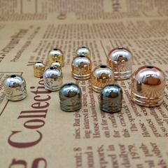 廠家直銷飾品配件ABS塑料CCB電鍍有孔吊鐘流蘇帽蓋飾品管套