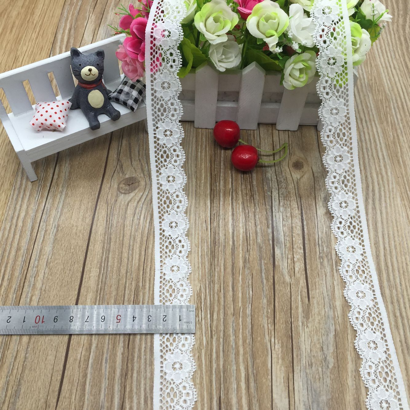 压沙弹力花边蕾丝花边现货供应压沙弹力703# 宽度 2.5cm