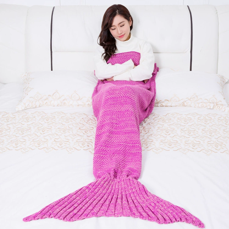 Knitted duvet, sofa, mermaid
