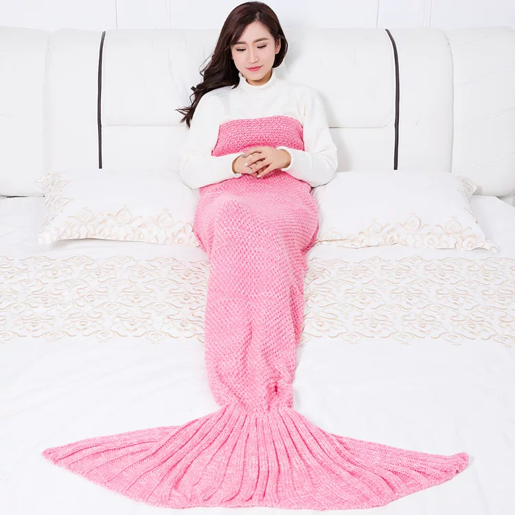 Knitted duvet, sofa, mermaid
