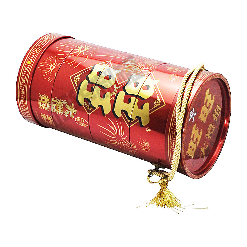 马口铁盒定zhi 精美曲奇饼干手挽罐 旺旺多层罐食品包装罐包装盒