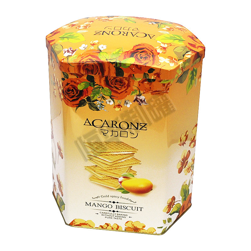 专注马口铁饼干八角异形罐 高身超大食品桶生产厂家喜糖礼品包装