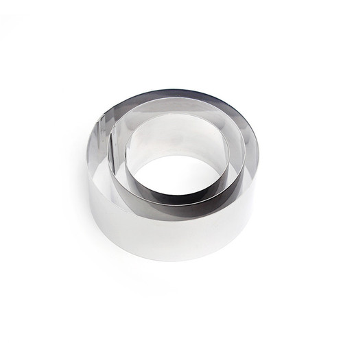 Cross-border exclusive stainless steel round mousse ring 3-piece cake ring DIY cake mold round three-piece set